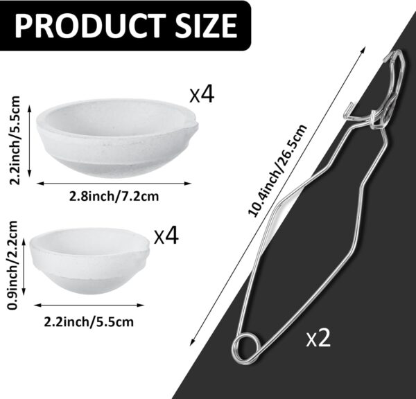 10 Pcs Crucibles for Melting Metal Kit - Image 2