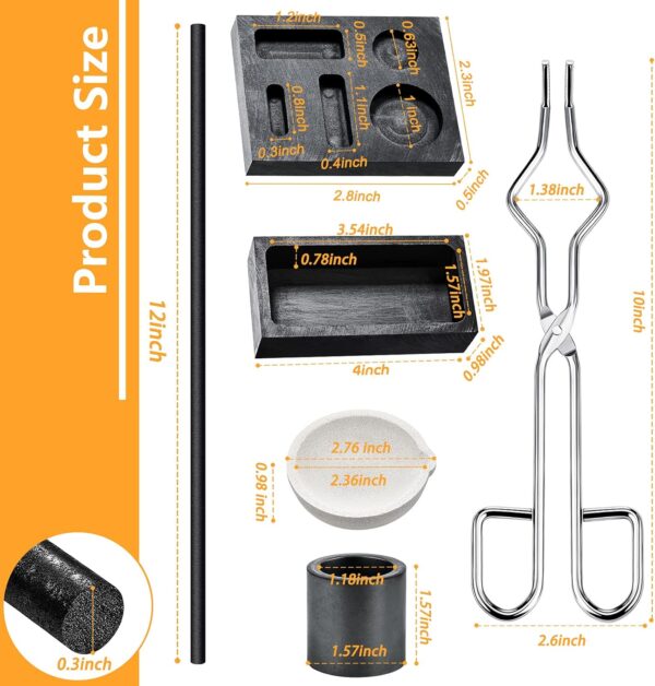 7 Pieces Graphite Torch Melting Casting Kit - Image 2