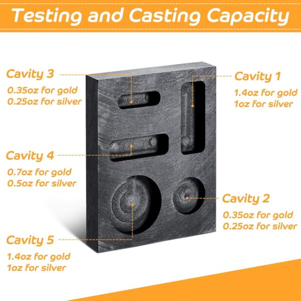 5-in-1 Graphite Casting Ingot Mold - Image 2